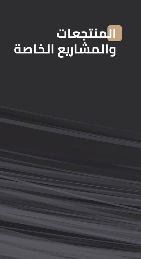 المنتجعات والمشاريع الخاصة